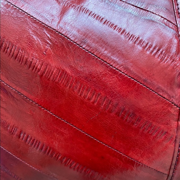 Vintage Oxblood Eel Skin Purse - Picture 2 of 3